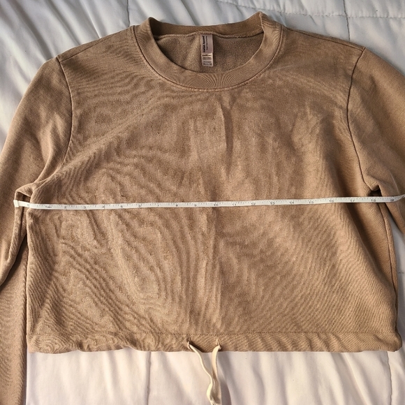American Apparel Small French Terry Cropped Sweater Brown - Picture 5 of 8